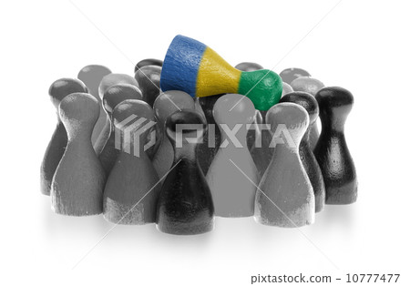 One unique pawn on top of common pawns 10777477