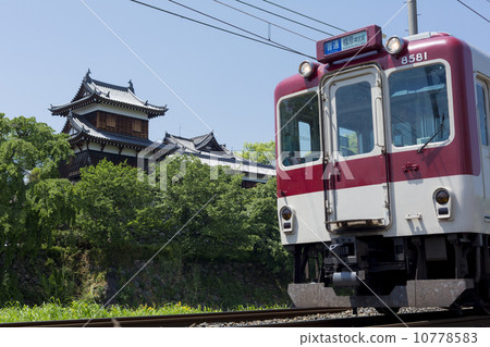 郡山城遺址和近鐵火車 郡山城遺址和近鐵火車 10778583