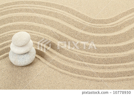 Balance zen stones in sand 10778930