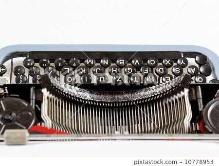 retro typewriter close up with detail of keys retro typewriter close up with detail of keys 10778953