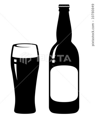 beer bottle and glass beer bottle and glass 10780849