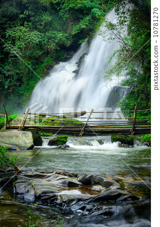 Tropical rain forest landscape with Pha Dok Xu waterfall. Thailand Tropical rain forest landscape with Pha Dok Xu waterfall. Thailand 10781270