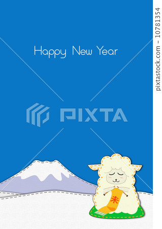 Winter sheep embroidery 10781354