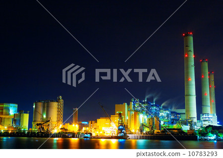 power station at night power station at night 10783293