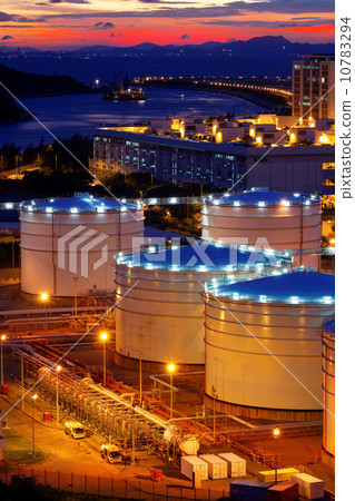 Oil tanks at sunset Oil tanks at sunset 10783294