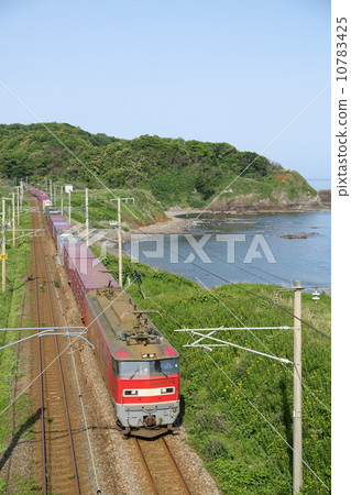 Freight train of the Sea of Japan and EF 510 Freight train of the Sea of Japan and EF 510 10783425