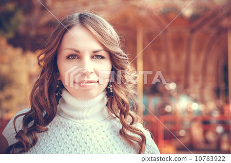 beautiful girl in the autumn park beautiful girl in the autumn park 10783922