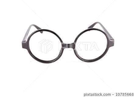 black glasses on a white background 10785668