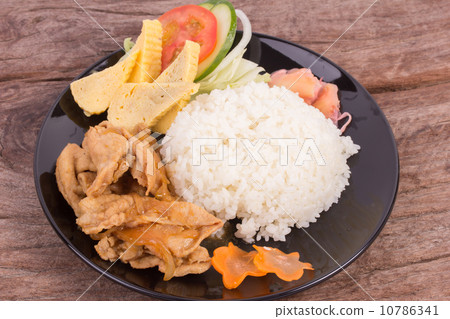 teriyaki pork with rice teriyaki pork with rice 10786341
