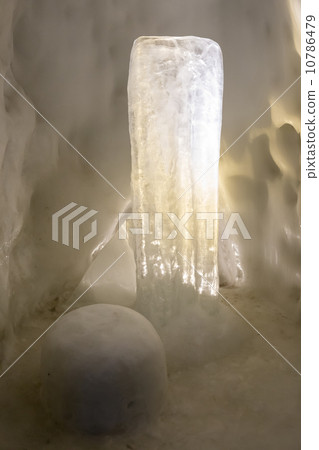 Icicles in the snow cave 10786479