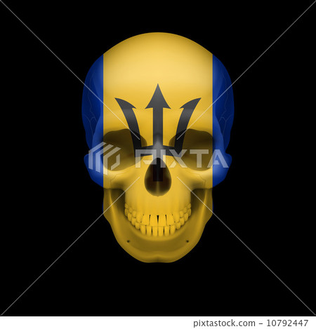 Barbadian flag skull 10792447