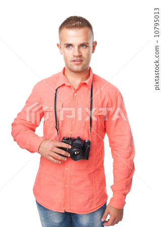 Young man with a camera 10795013