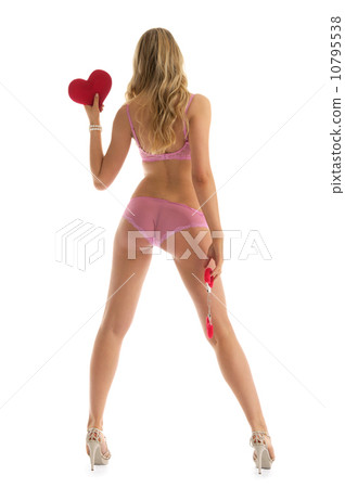 sexy woman in lingerie isolated on white 10795538
