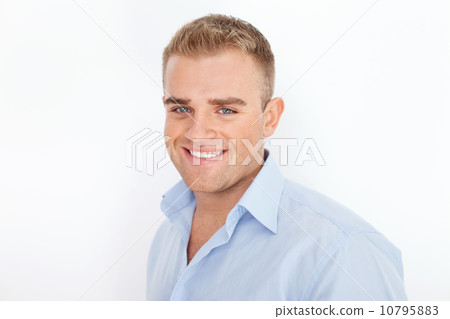 Closeup portrait of happy smiling young businessman Closeup portrait of happy smiling young businessman 10795883