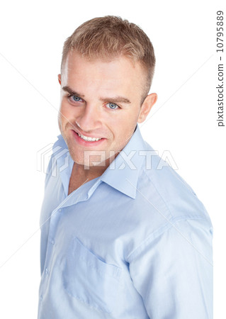 Portrait of happy smiling young businessman 10795889