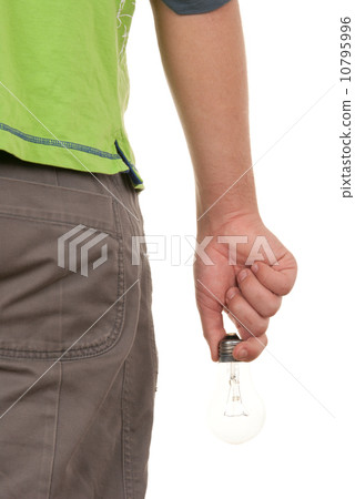 and holds incandescent lamp behind 10795996