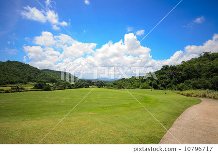 Golf course with blue sky Golf course with blue sky 10796717