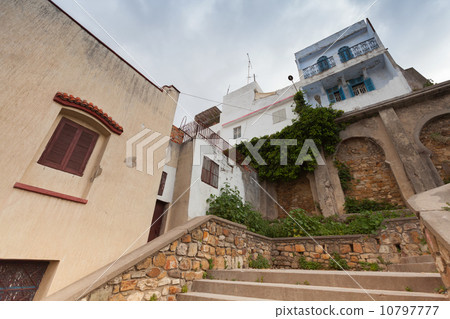 Tangier, Morocco. Old Medina street view with stone stairs 10797777