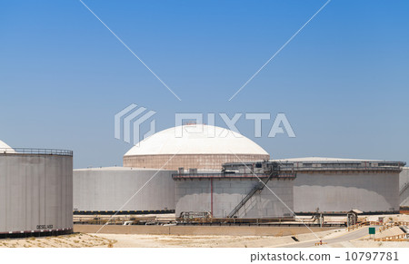 Group of big oil tanks. Ras Tanura terminal, Saudi Arabia Group of big oil tanks. Ras Tanura terminal, Saudi Arabia 10797781