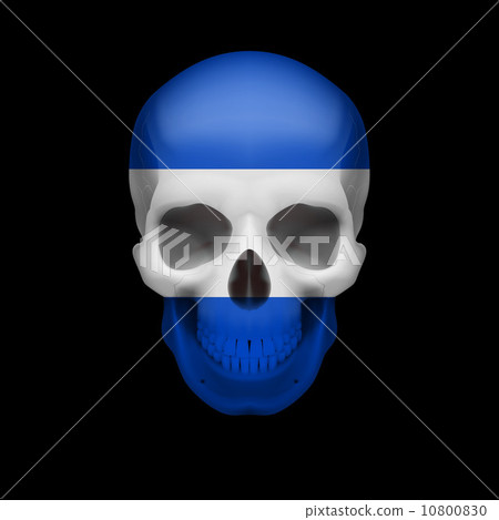 Salvadoran flag skull 10800830