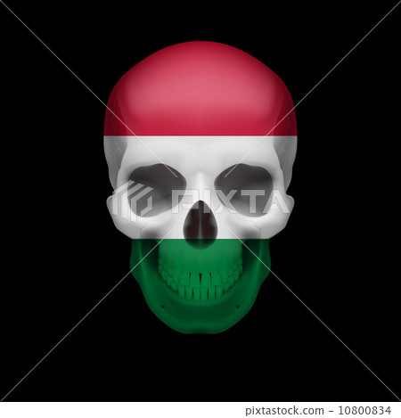 Hungarian flag skull 10800834