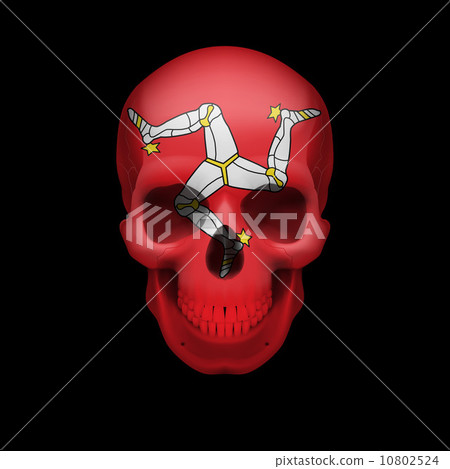 Isle of Man flag skull 10802524