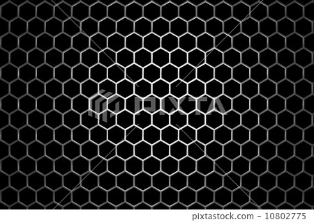 Steel grid with hexagonal holes under round central light Steel grid with hexagonal holes under round central light 10802775