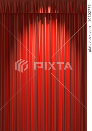 Red silk curtain under spot light Red silk curtain under spot light 10802776