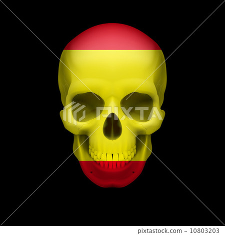 Spanish flag skull 10803203