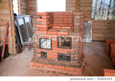 half unfinished brick stove 10804163