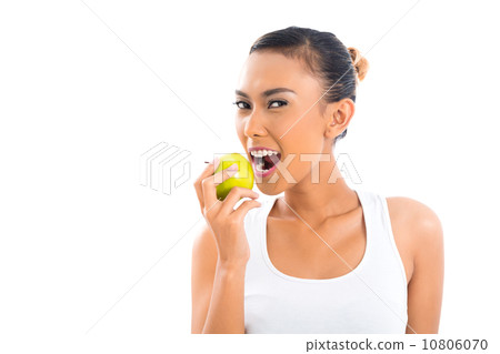 Asian woman eating and living healthy 10806070