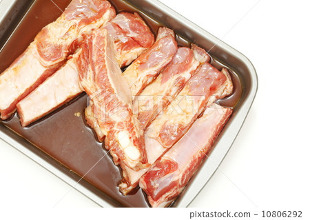Spare ribs soaked in sauce 10806292