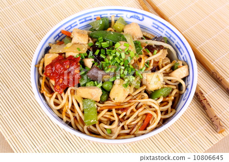 China pan with chopsticks 10806645