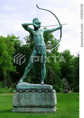 Sanssouci garden sculpture of archer in Potsdam 10808298