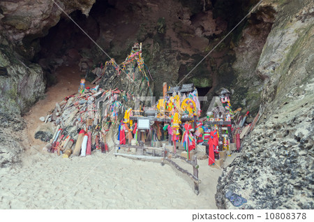 Wooden phalluses in Princess cave. Railay. Thailand 10808378