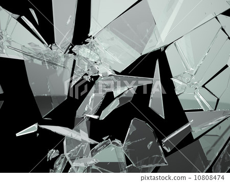 Pieces of Broken and Shattered glass 10808474