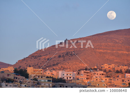 Moon over Wadi Musa, Jordan 10808648