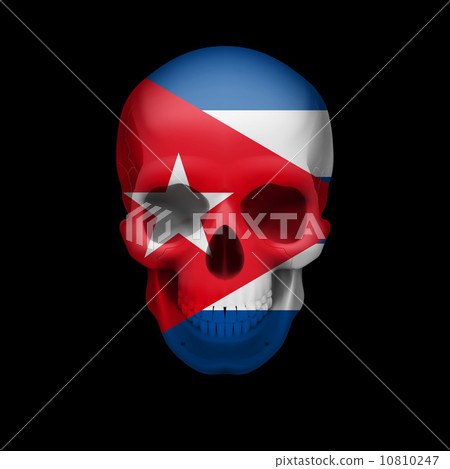 Cuban flag skull 10810247
