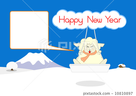 Sweep of winter sheep Sweep of winter sheep 10810897