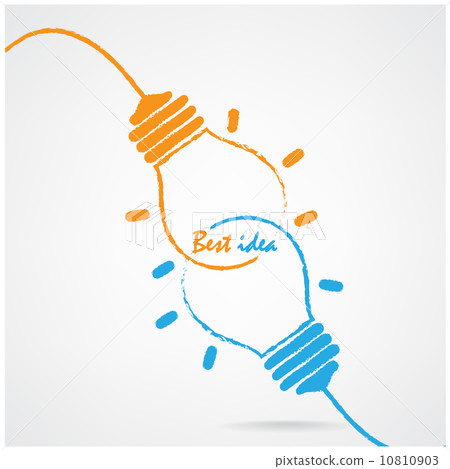 Creative light bulb Idea concept background - Stock Illustration ...