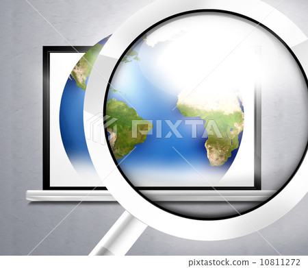 Glass Computer Earth Glass Computer Earth 10811272