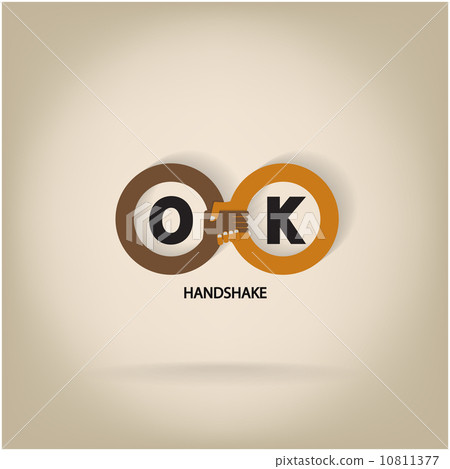 Handshake abstract symbol vector design template Handshake abstract symbol vector design template 10811377