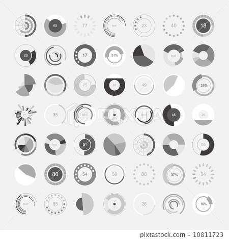 Infographic Elements.Pie chart set icon - Stock Illustration [10811723 ...