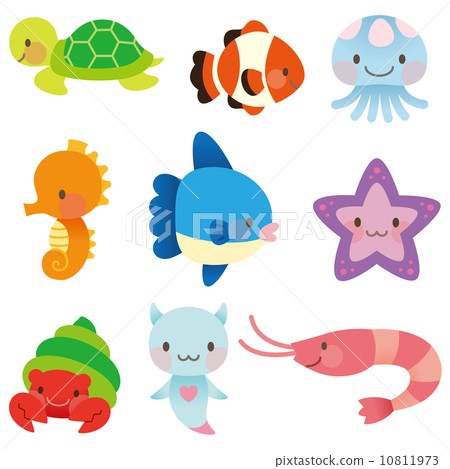 Ocean companion set - Stock Illustration [10811973] - PIXTA