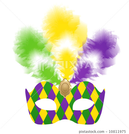 Venetian carnival mask with colorful feathers Venetian carnival mask with colorful feathers 10811975