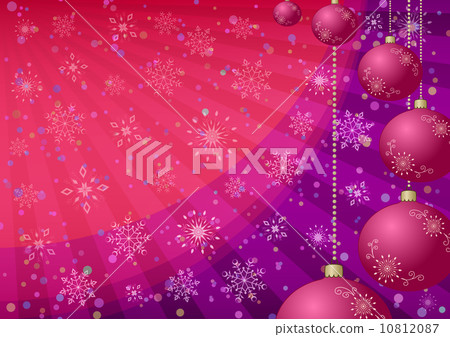 Christmas background with balls and snowflakes - Stock Illustration ...