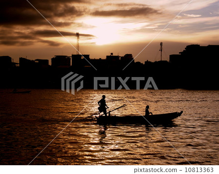 Sunset of Mekong Delta Sunset of Mekong Delta 10813363