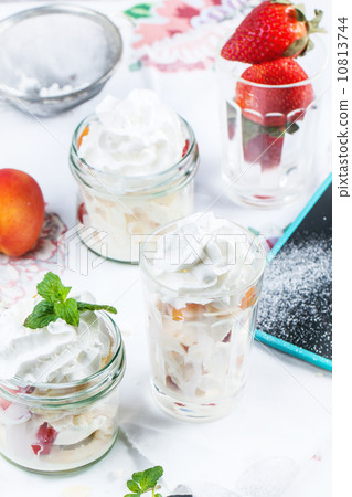 Dessert with merengue and berries Dessert with merengue and berries 10813744