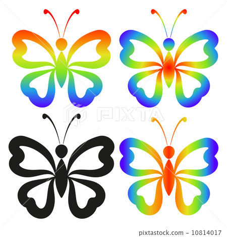 Set abstract butterflies - Stock Illustration [10814017] - PIXTA