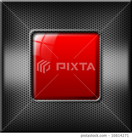 Metallic and Red Background with Hexagons - Stock Illustration ...